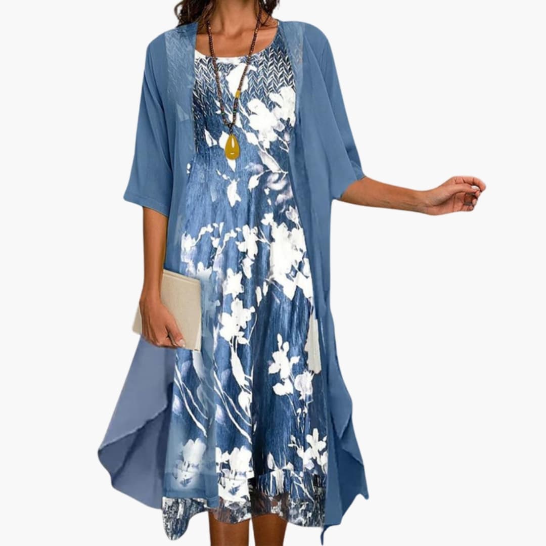 midi dress with cardigan Casual Dress Heather Grey Sweater Dress Cardigan Dress Set Midi Dress Lulus bust = 16 I love finding versatile and