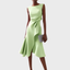 Women's Draped Asymmetric Midi Dress
