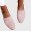 Women's Relaxed Woven Pointed Toe Backless Summer Mule Flats