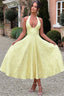 Women's Elegant V-Neck Halterneck Sleeveless Jacquard Maxi Dress