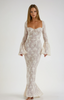 Women's Elegant Lace Corset Bodice Summer Maxi Dress