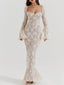 Women's Elegant Lace Corset Bodice Summer Maxi Dress