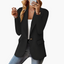 Women's One Button Front Blazer with Front Pockets