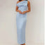 Women's Draped Wedding Guest Maxi Dress