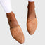 Women's Relaxed Woven Pointed Toe Backless Summer Mule Flats