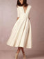 Women's Flared Wedding Guest Midi Dress