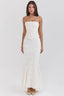 Women's Strapless Embroidered Maxi Dress
