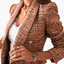 Women's Double Button Front Slim Fit Tweed Blazer
