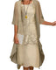 Women's Sleeve Flowing Midi Dress