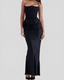 Women's Draped Wedding Guest Maxi Dress