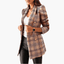 Women's Double Button Front Slim Fit Tweed Blazer