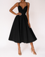 Women's Strappy Midi Wedding Guest Dress