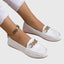 Women's Slip-On with Gold Chain Detail Loafers