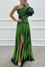 Women's Chic Striped One Shoulder Maxi Dress