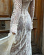 Women's Elegant Long Lace Wedding Guest Maxi Dress