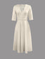 Women's Flared Wedding Guest Midi Dress