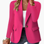 Women's Structured Notched Lapel Front Button Blazer