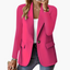 Women's One Button Front Blazer with Front Pockets