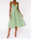 Women's Strappy Midi Wedding Guest Dress