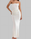 Women's Draped Wedding Guest Maxi Dress