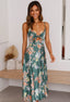 Women's Printed Wedding Guest Maxi Dress