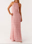 Women's Elegant Halter Maxi Dress