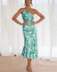 Women’s Asymmetrical Cut Floral Maxi Dress