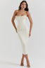 Women's Strapless Wedding Guest Maxi Dress