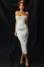 Women's Strapless Wedding Guest Maxi Dress