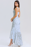 Women's Corset Style Wedding Guest Maxi Dress