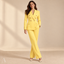 Women's Double-Breasted with Peak Lapels and Flap Pockets Fitted Blazer