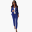 Women's Blazer and Straight Pants Suit Set