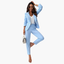 Women's Blazer and Straight Pants Suit Set