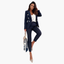 Women's Blazer and Straight Pants Suit Set