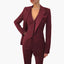 Women's Three-Piece with Notched Blazer and Slim Fit Pants Set