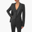 Women's Three-Piece with Notched Blazer and Slim Fit Pants Set