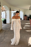 Women's Elegant Off-Shoulder Wedding Guest Maxi Dress