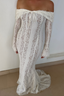 Women's Elegant Off-Shoulder Wedding Guest Maxi Dress