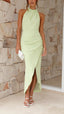 Women's Elegant Halter Open Back Maxi Dress