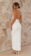 Women's Elegant Halter Open Back Maxi Dress