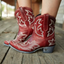 Women's Cowboy Embroidered Ankle Boots