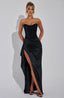 Women's Elegant Beaded Corset Evening Maxi Dress