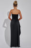 Women's Elegant Beaded Corset Evening Maxi Dress