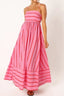 Women's Striped Strappy Summer Maxi Dress