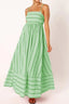 Women's Striped Strappy Summer Maxi Dress