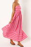 Women's Striped Strappy Summer Maxi Dress