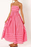Women's Striped Strappy Summer Maxi Dress