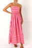 Women's Striped Strappy Summer Maxi Dress