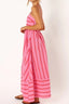 Women's Striped Strappy Summer Maxi Dress