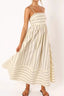 Women's Striped Strappy Summer Maxi Dress